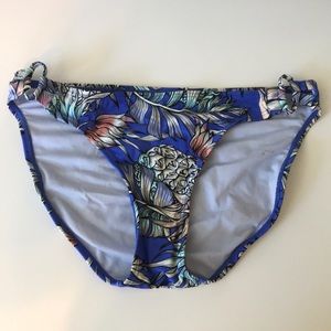 blue tropical bikini bottoms